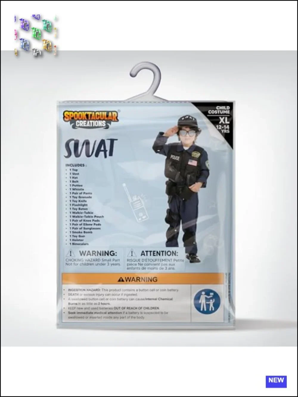 Kids SWAT Police Officer Costume Role Play Vest Shirt Pants Cap Accessories